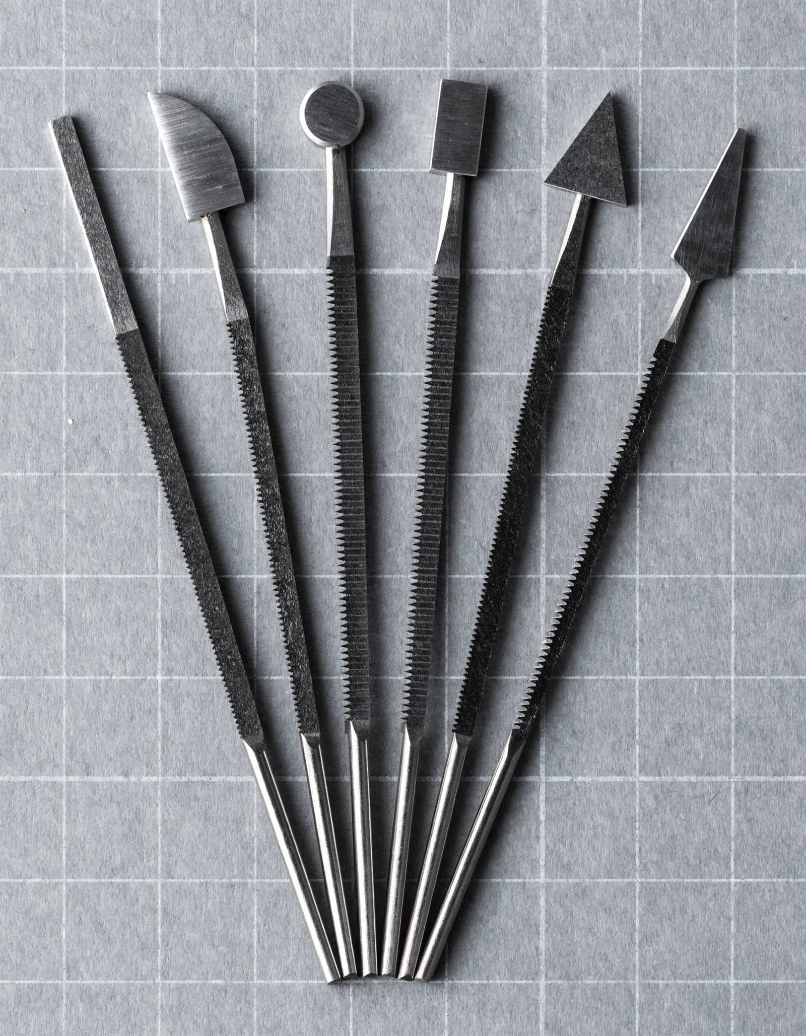 Needle File Set, Cut 2 — Six shapes, 140 mm, medium cut